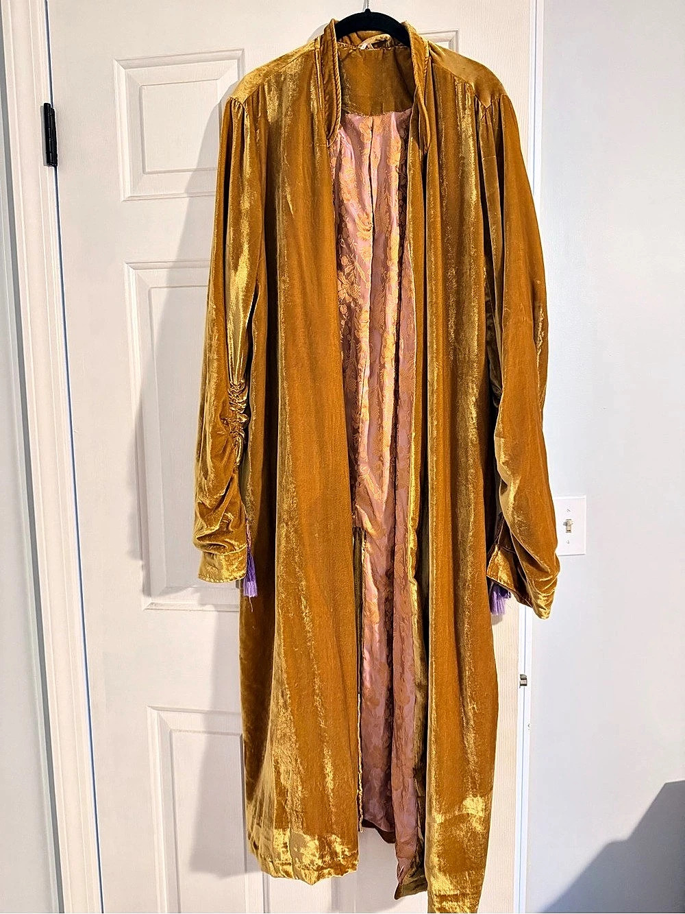 Free People Dhalia Velvet Duster Gold